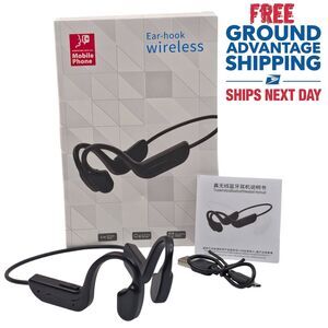 G10 Open-Ear Bluetooth 5.3 Ear-Hook Headphones with Mic, Black, Neckband, Sports